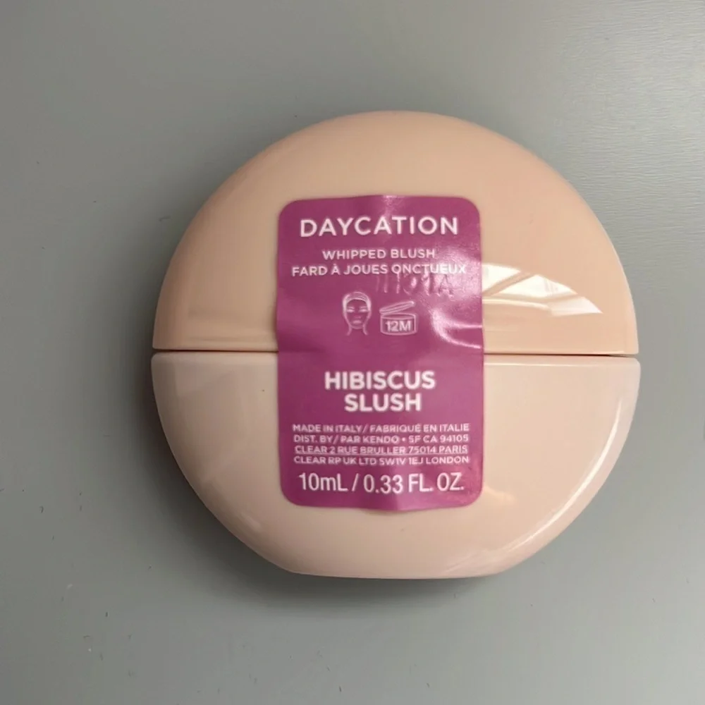 Lip Lab Bag and Bite Beauty Blush. Daycation Whipped Blush in Hibiscus Slush